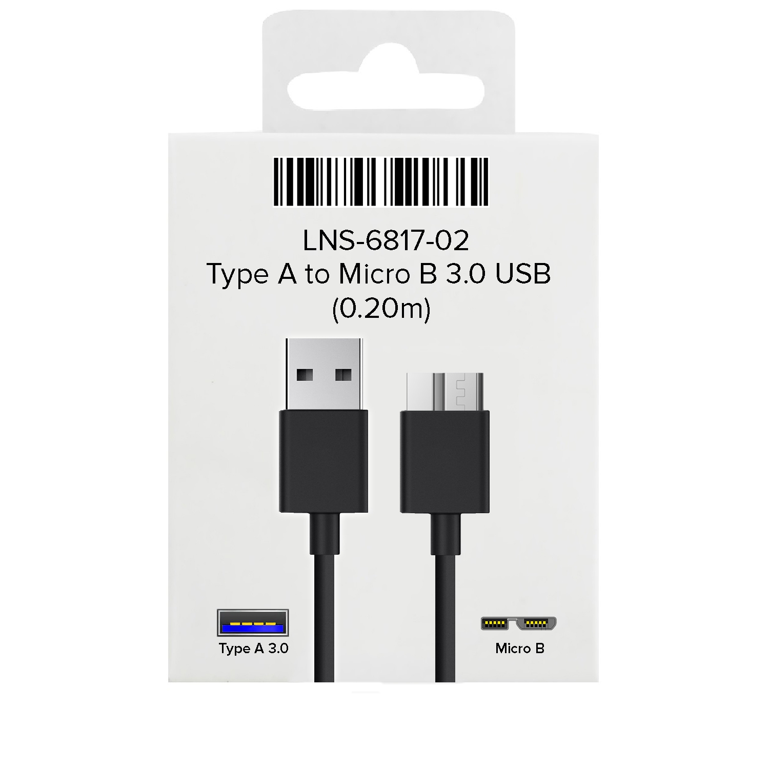 Type A to Micro B 3.0 USB 0.20M