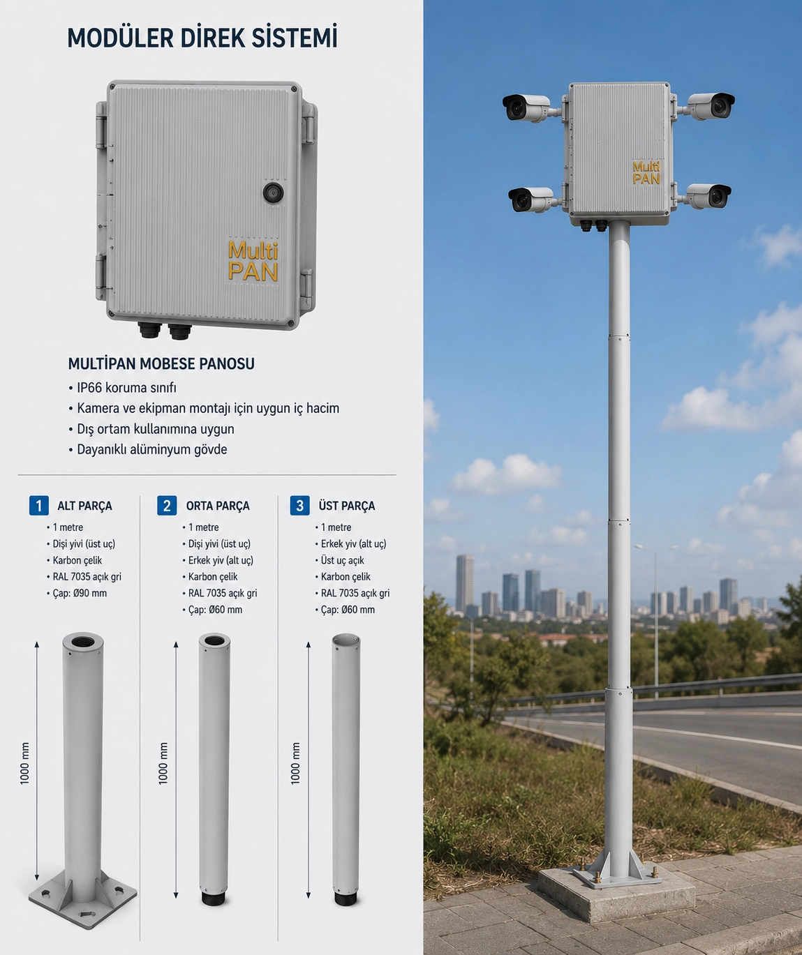Ø 90 mm Alt Direk - 1 metre