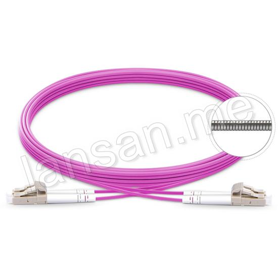 F/O Armored Patchcord, OM4 , 1 meter , LSZH