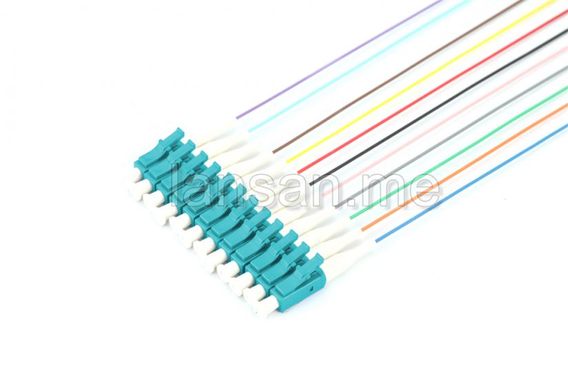 Pigtail Multimode , OM3 , LC type, Colored (12 pcs)