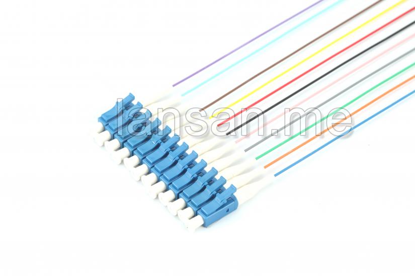 Pigtail Singlemode , OS2 , LC type, Colored (12 pcs)