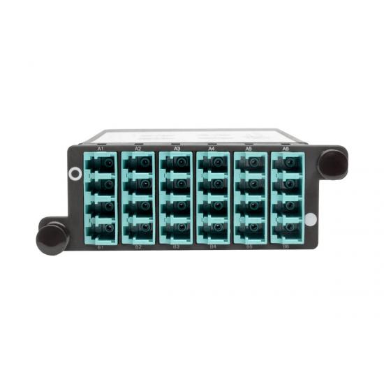 40Gb to 10Gb Breakout Cassette - (x2) 12-Fiber OM4 MTP/MPO ( Male with Pins ) to (x12) LC