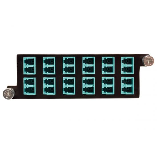 100Gb/120Gb to10Gb Breakout Cassette, 24-Fiber OM4 MTP/MPO ( Male with Pins ) to ( x12 ) LC Duplex